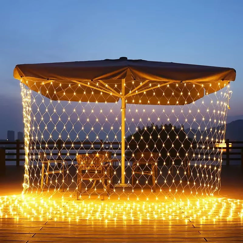 Illuminate Your Holidays with Our Elegant LED Christmas Net Lights – Ideal for Gardens, Events, and Festive Decorations